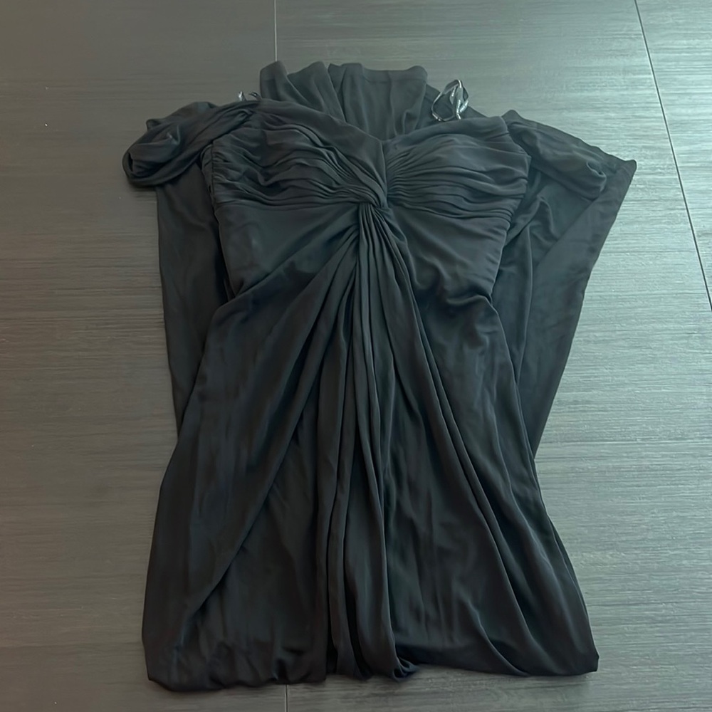 David Meister Black Jersey Formal Gown